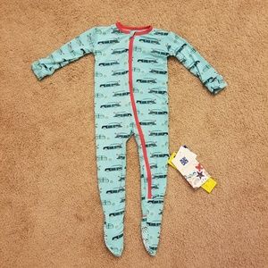 Kickee Pants shining sea woody footie